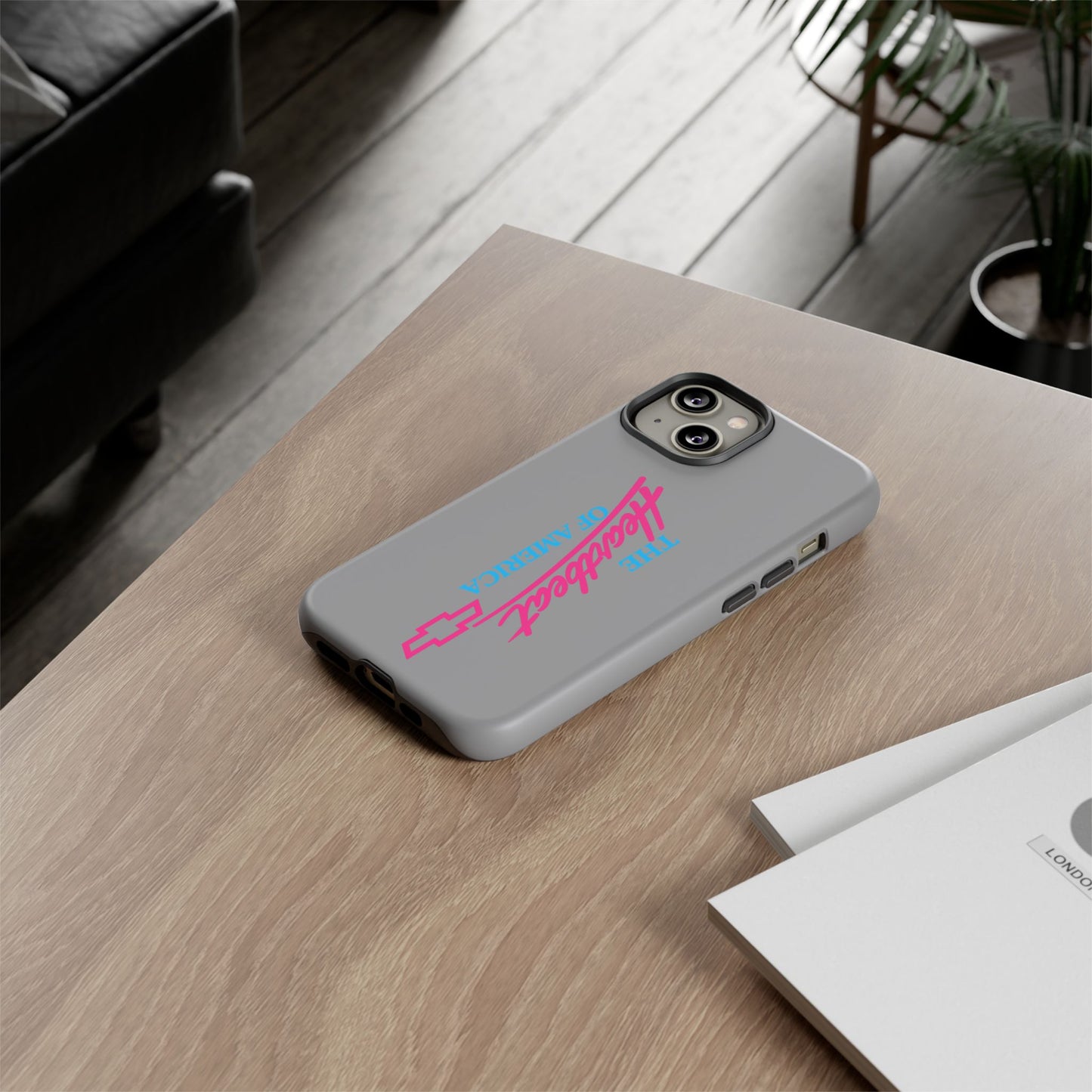 Silver “The Heartbeat of America” Retro Chevy Logo, Slim Protective Cover