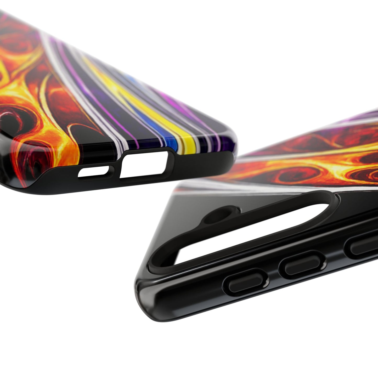 Flaming Abstract Stripes Tough Case | Colorful Phone Cover