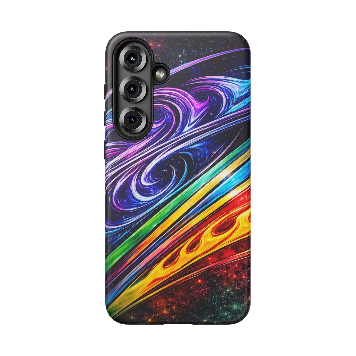 Abstract Cosmic Swirls phone case | Galaxy Rainbow Protective Case
