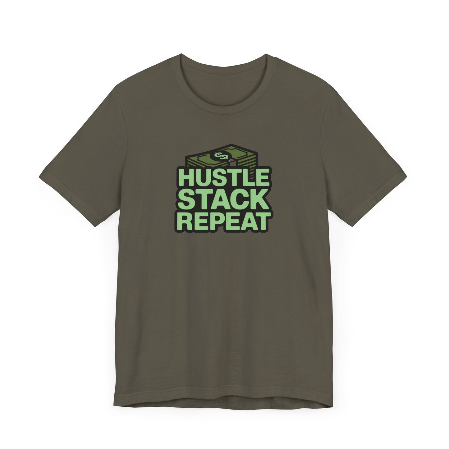 Hustle Stack Repeat Tee - Motivational T-Shirt for Entrepreneurs