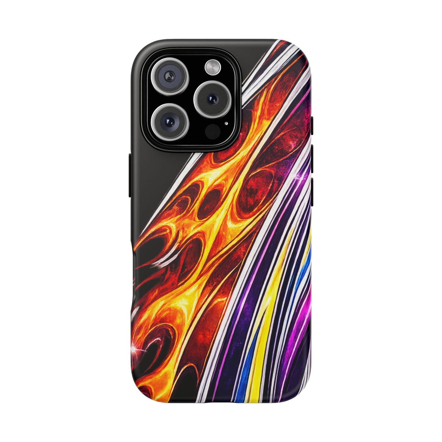 Flaming Abstract Stripes Tough Case | Colorful Phone Cover