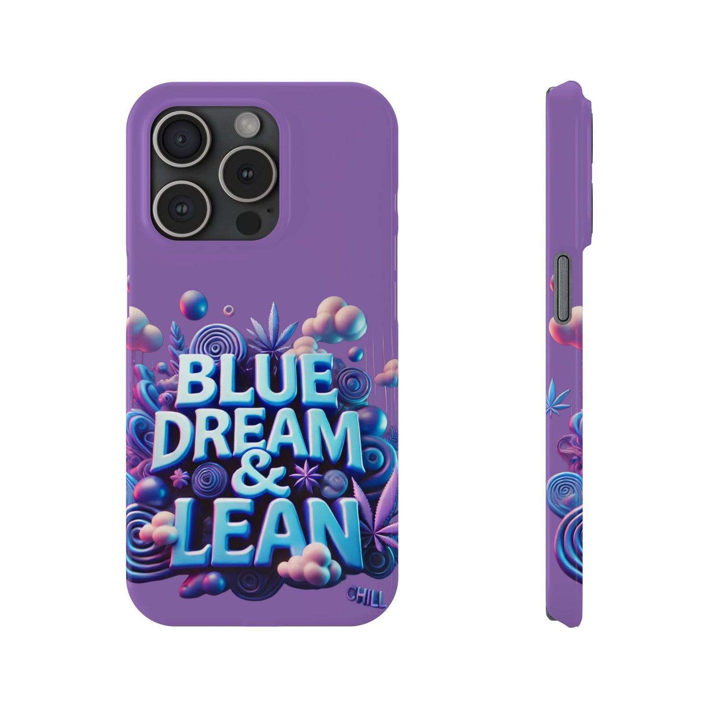 Vibrant Slim Phone Cases - 'Blue Dream & Lean' Design for Trendsetters