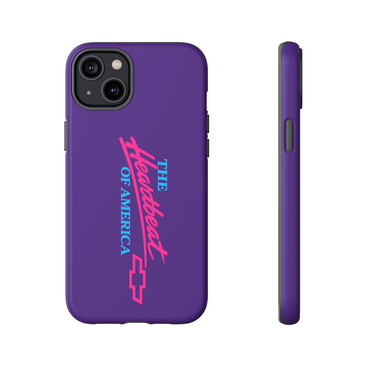 Purple  “The Heartbeat of America” Retro Chevy Logo, Slim Protective Cover