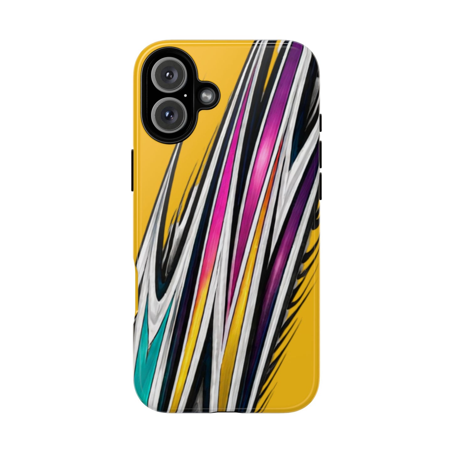 Yellow Abstract Stripes Phone Case | Tough Protective Phone Case