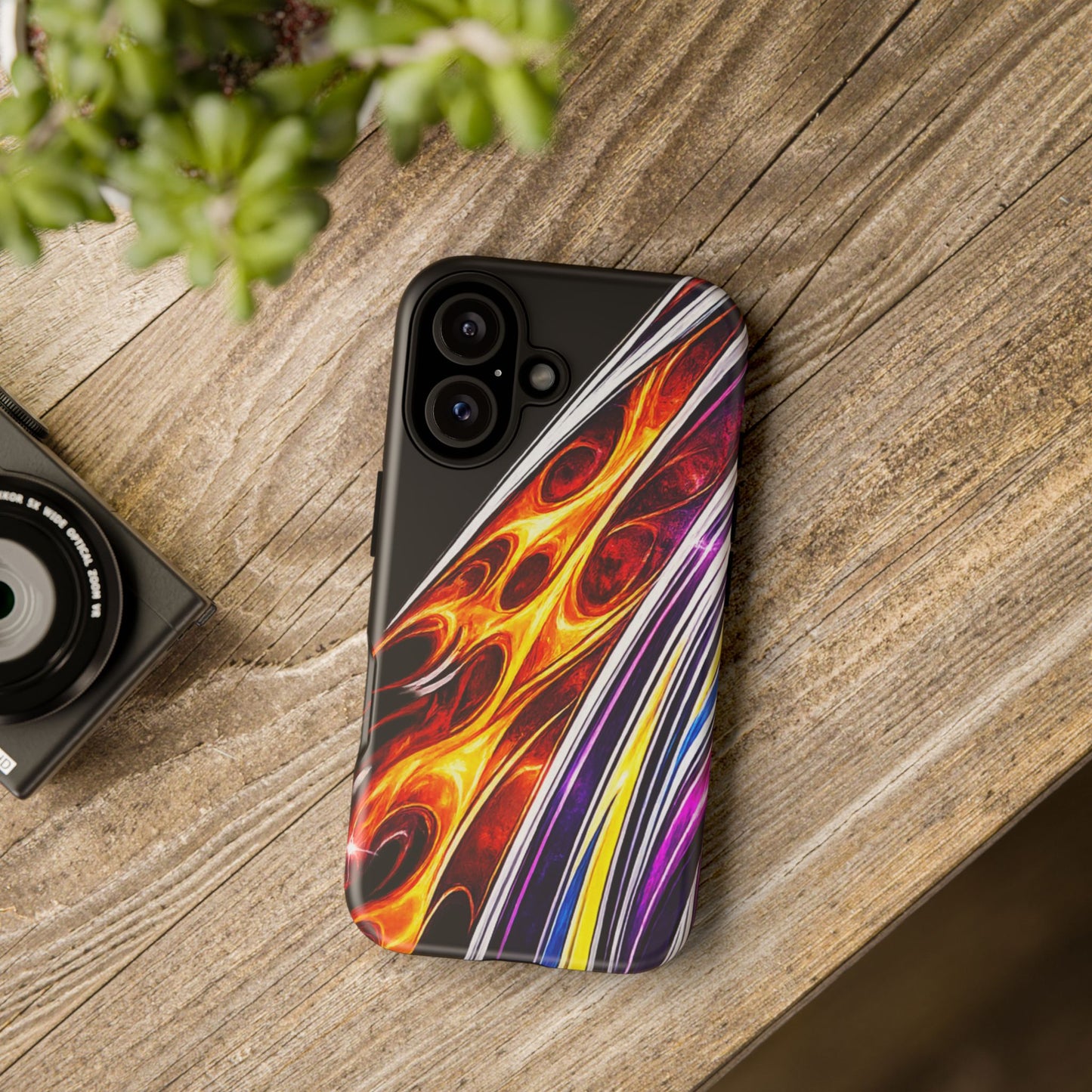 Flaming Abstract Stripes Tough Case | Colorful Phone Cover