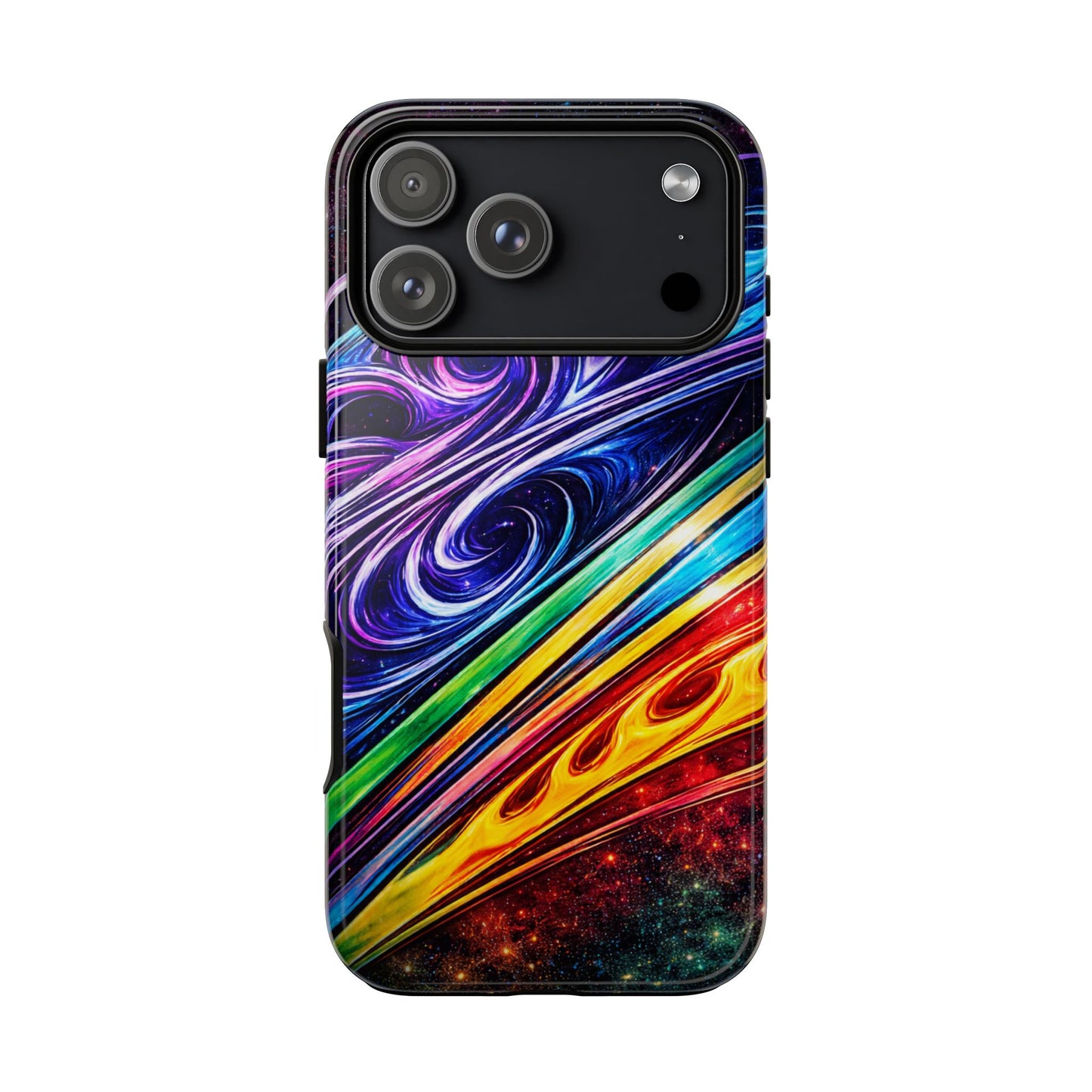Abstract Cosmic Swirls phone case | Galaxy Rainbow Protective Case