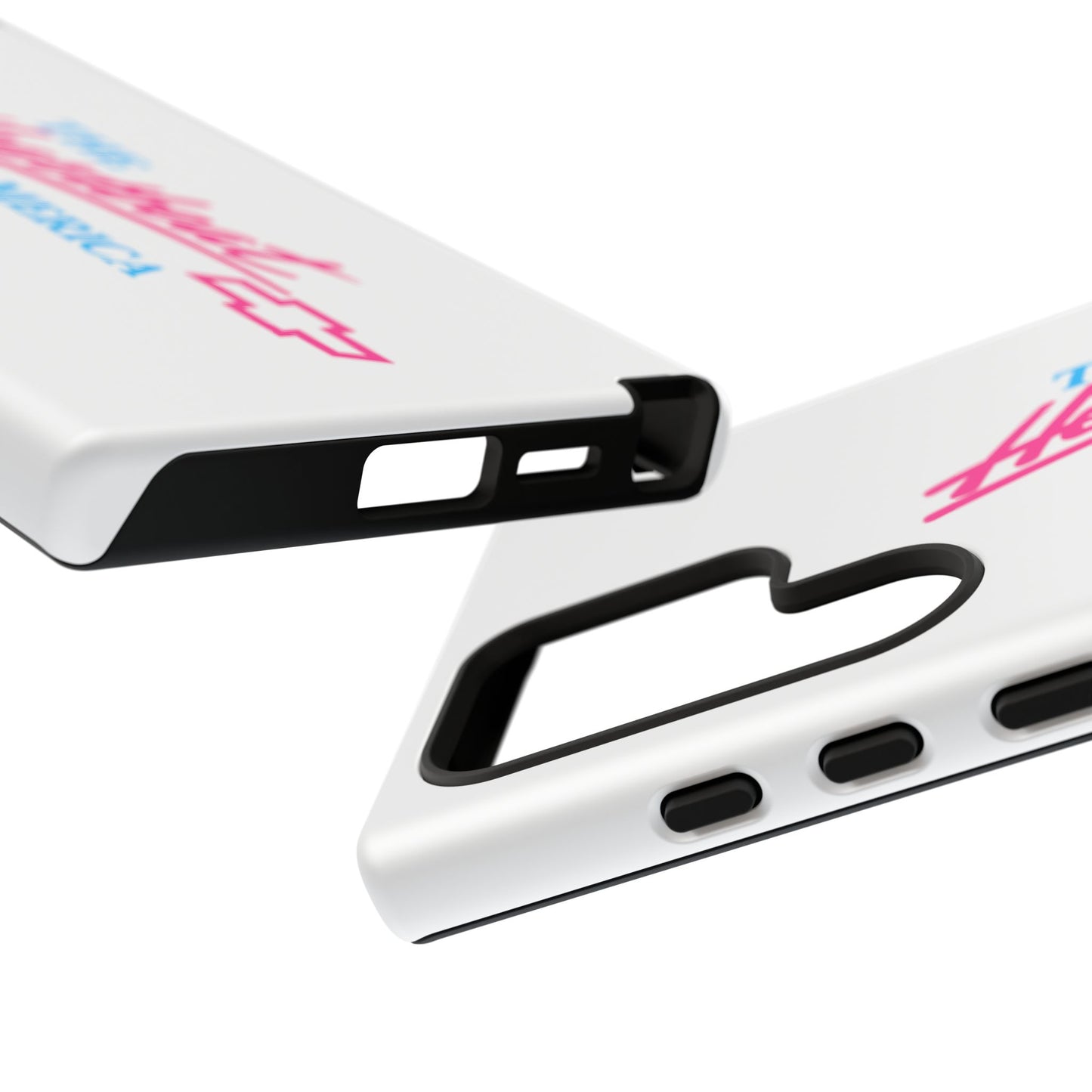 White  “The Heartbeat of America” Retro Chevy Logo, Slim Protective Cover