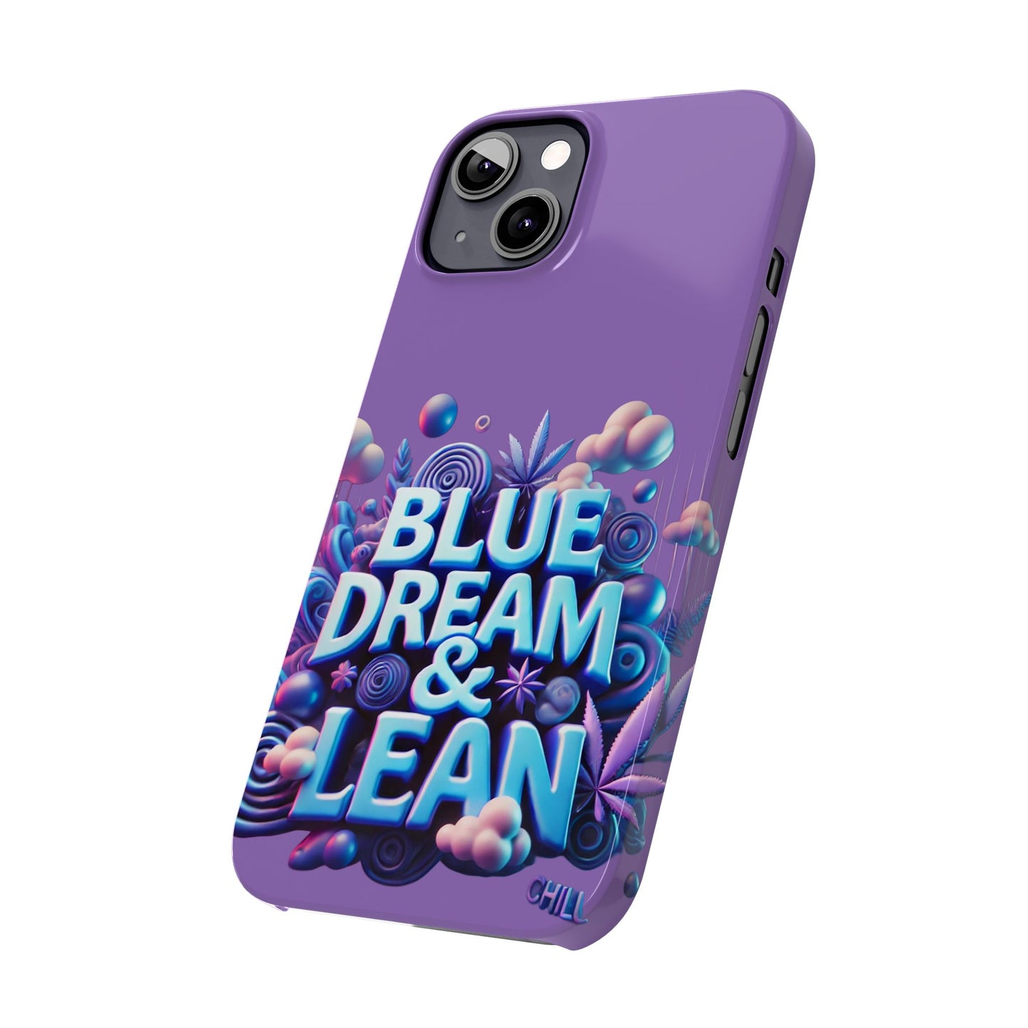 Vibrant Slim Phone Cases - 'Blue Dream & Lean' Design for Trendsetters