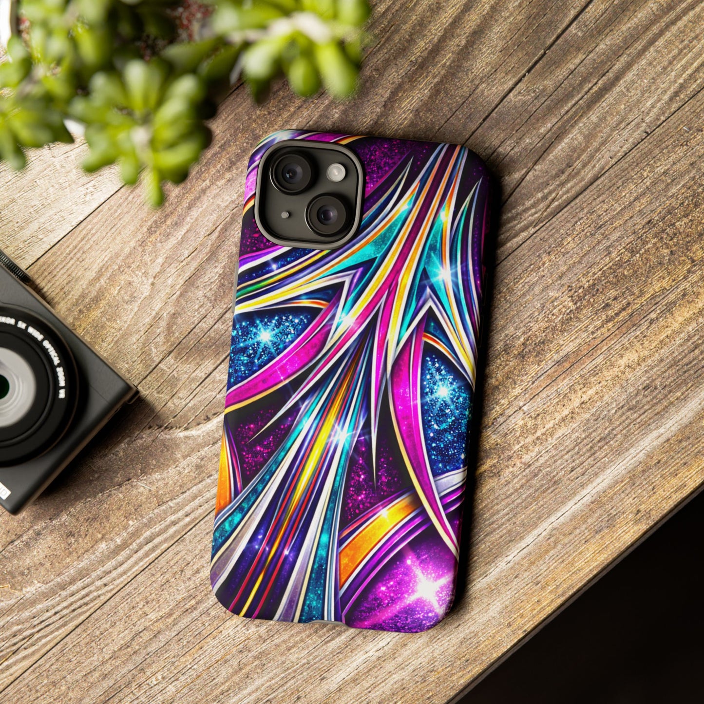 Custom Lowrider Pinstripe Swirl Tough Phone Case – Impact Resistant