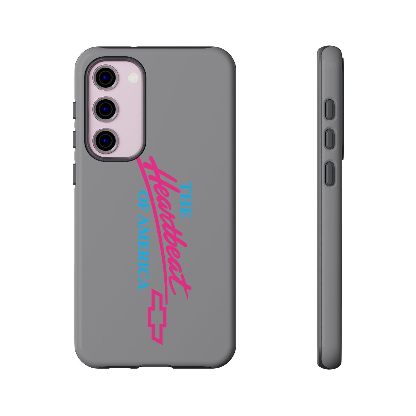 Silver “The Heartbeat of America” Retro Chevy Logo, Slim Protective Cover