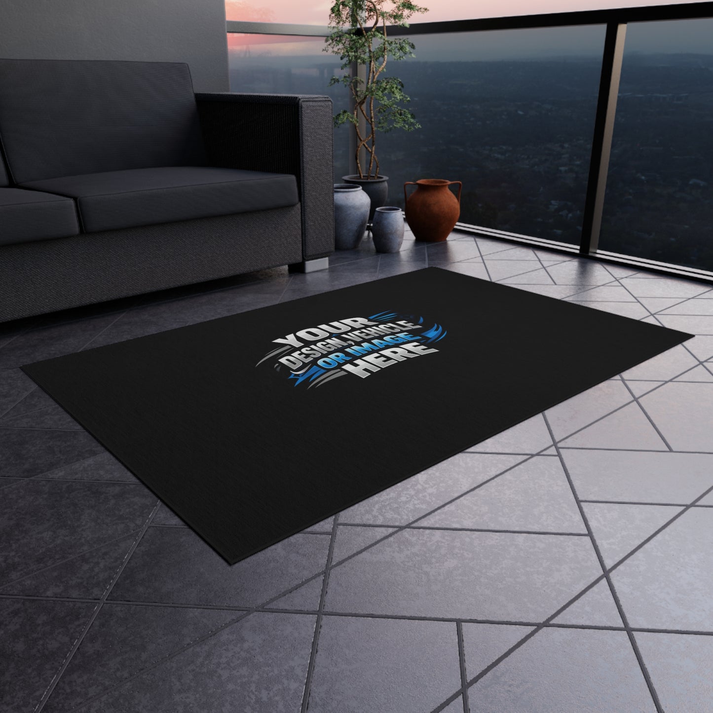 Custom Outdoor Rug — Personalized Design, Vehicle or Image Print