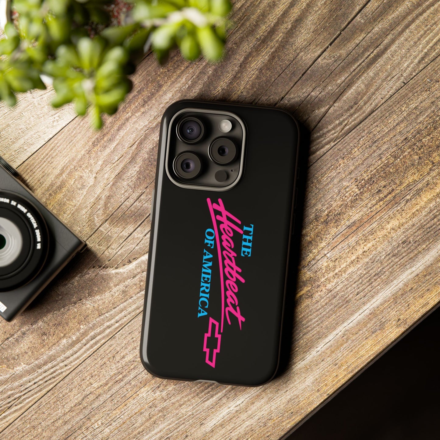 Phone Case — “The Heartbeat of America” Retro Chevy Logo, Slim Protective Cover