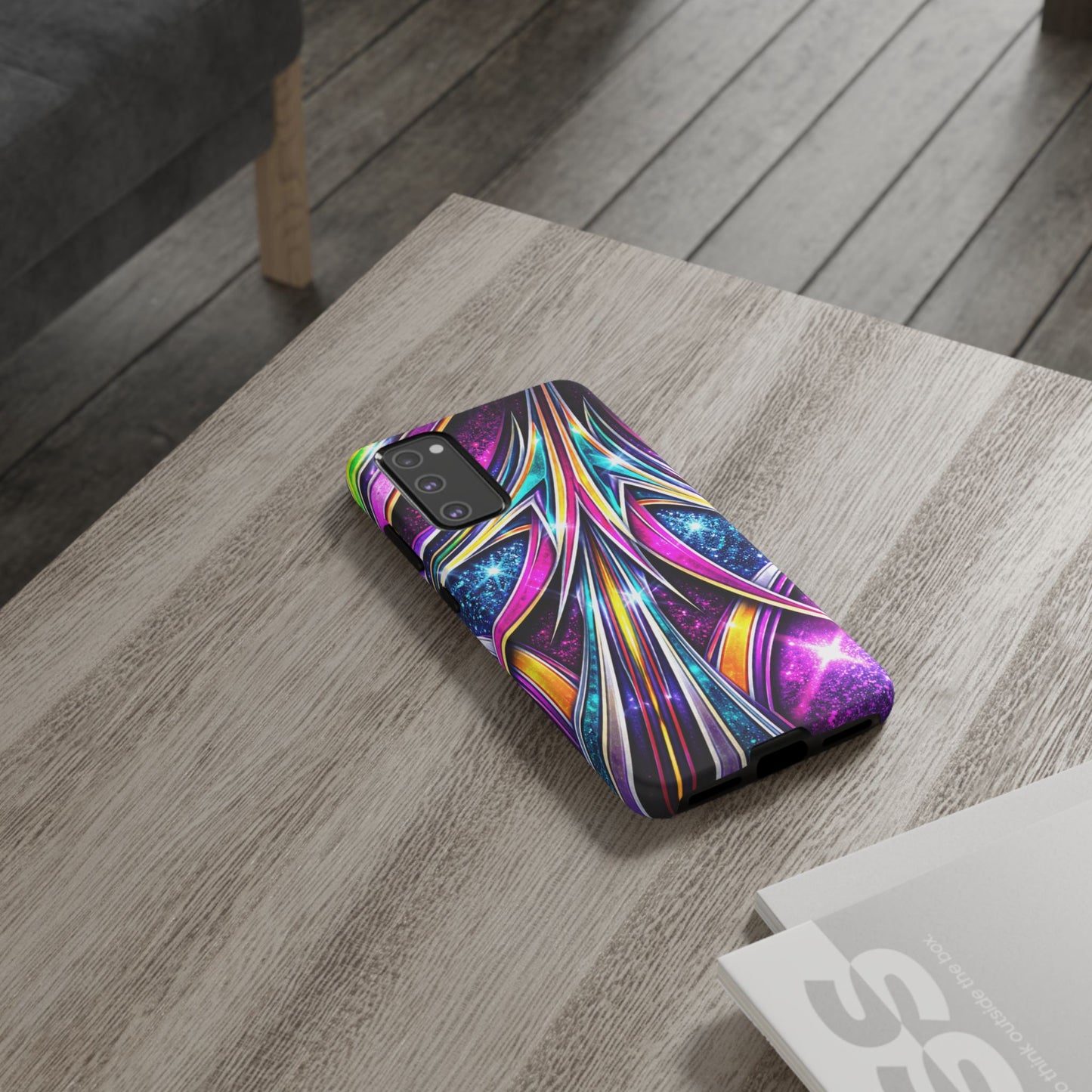 Custom Lowrider Pinstripe Swirl Tough Phone Case – Impact Resistant