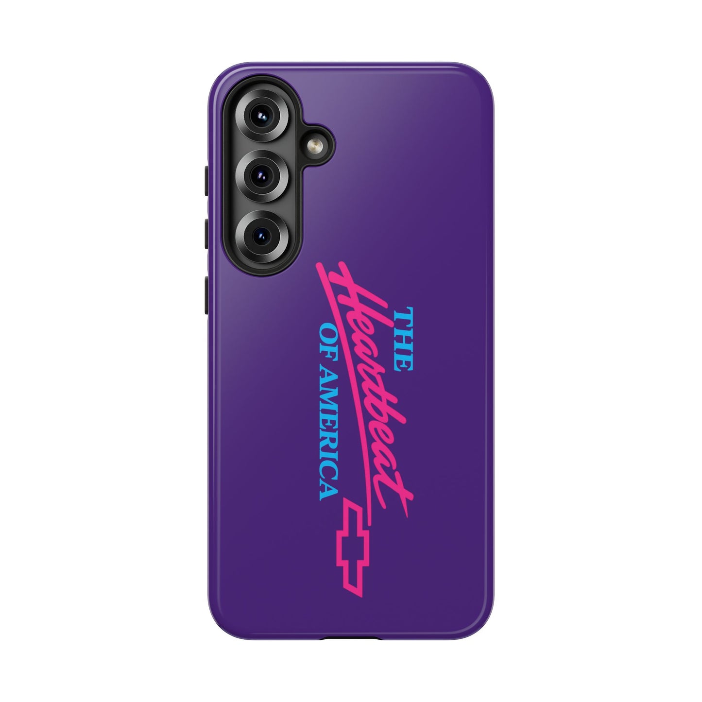 Purple  “The Heartbeat of America” Retro Chevy Logo, Slim Protective Cover
