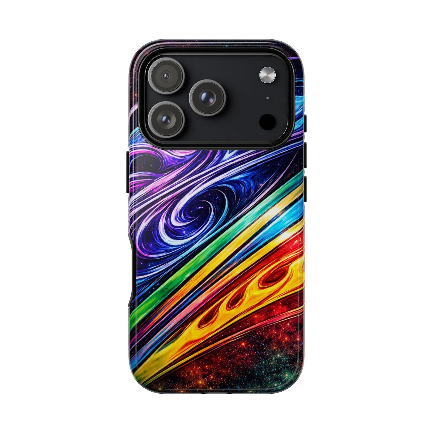 Abstract Cosmic Swirls phone case | Galaxy Rainbow Protective Case