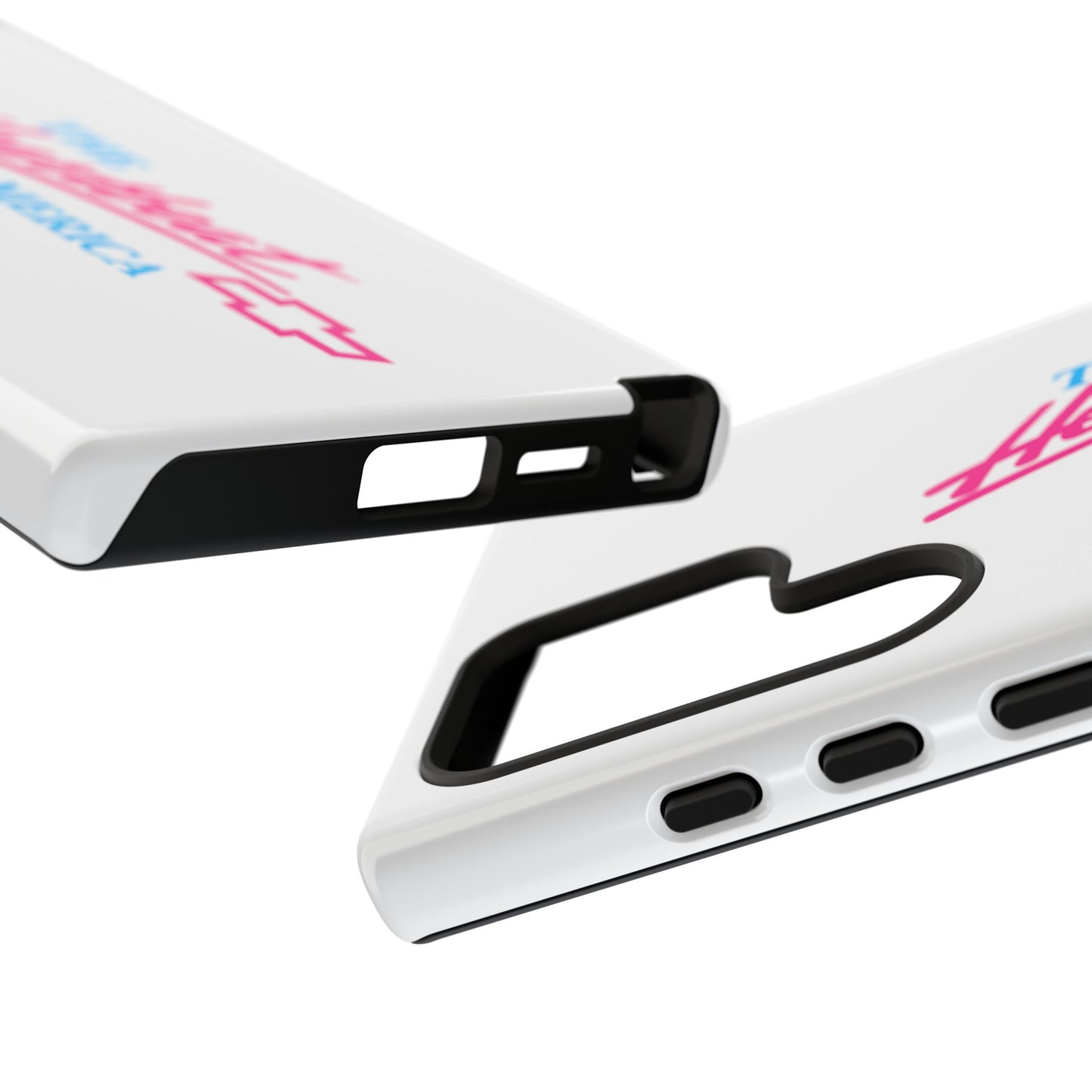 White  “The Heartbeat of America” Retro Chevy Logo, Slim Protective Cover