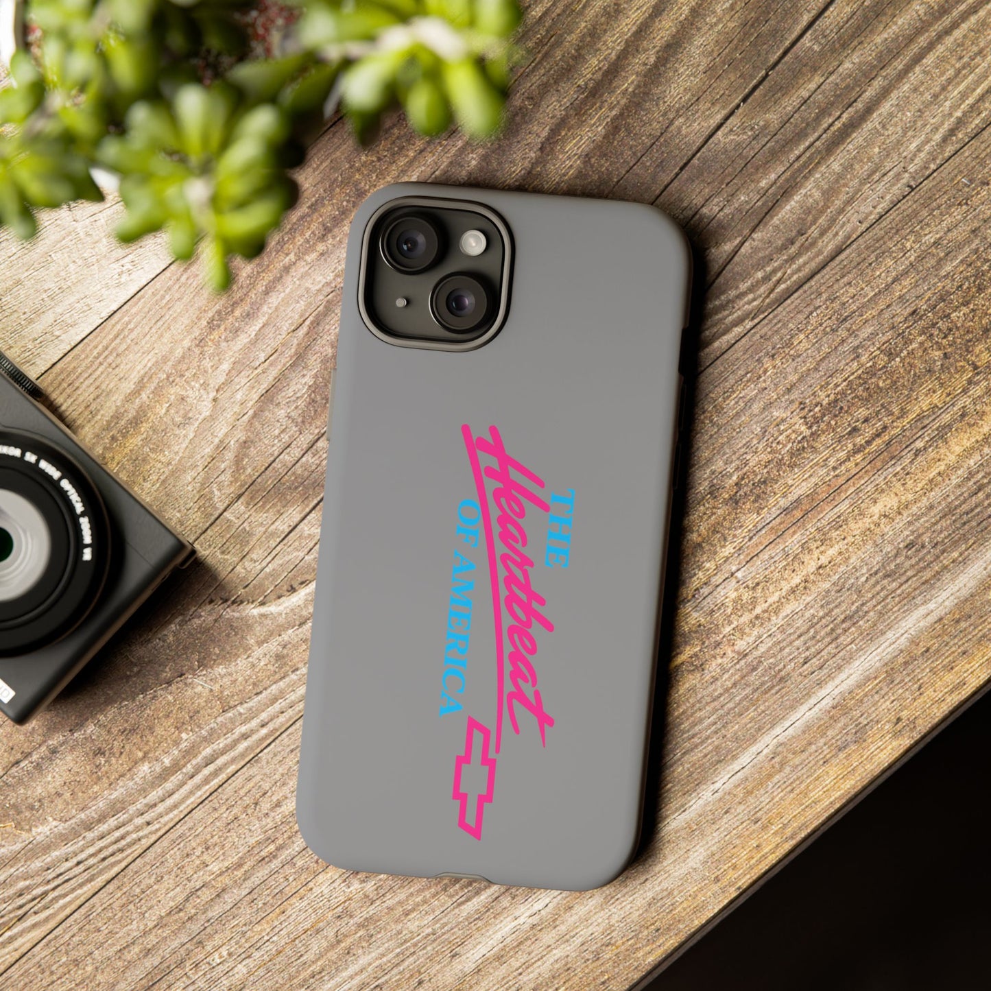 Silver “The Heartbeat of America” Retro Chevy Logo, Slim Protective Cover
