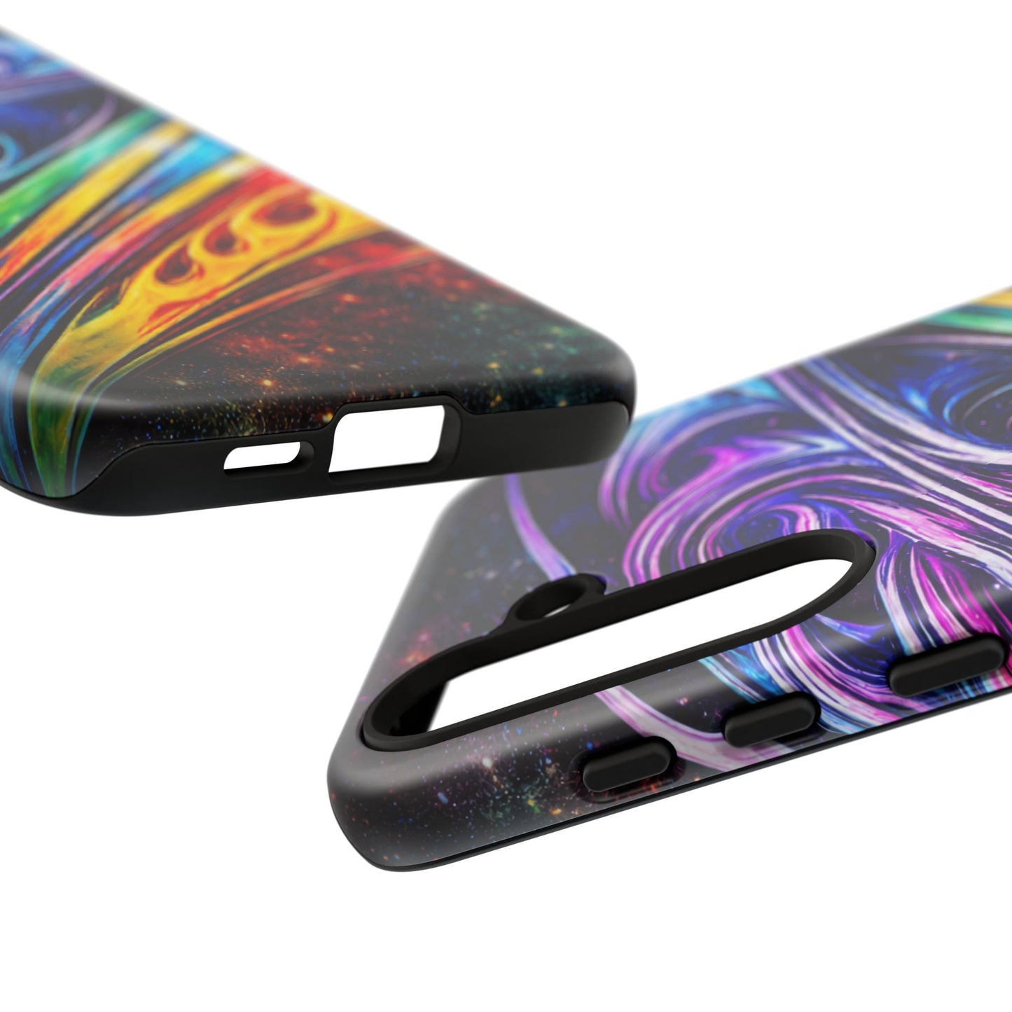Abstract Cosmic Swirls phone case | Galaxy Rainbow Protective Case