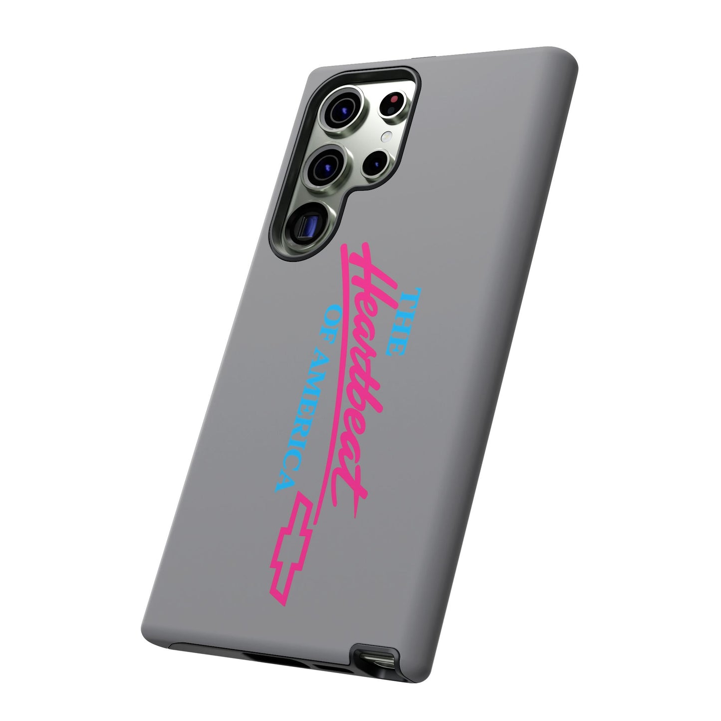 Silver “The Heartbeat of America” Retro Chevy Logo, Slim Protective Cover