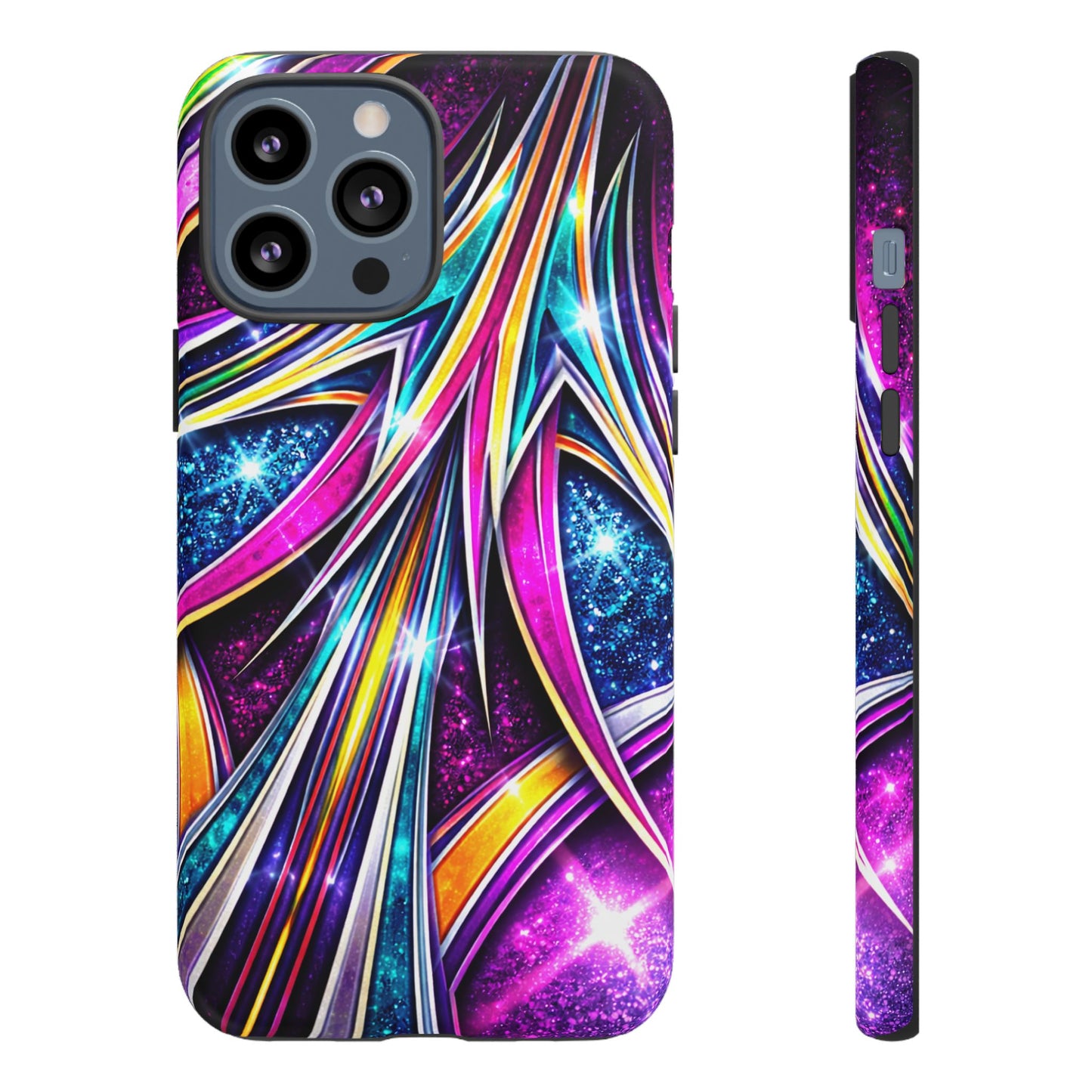 Custom Lowrider Pinstripe Swirl Tough Phone Case – Impact Resistant