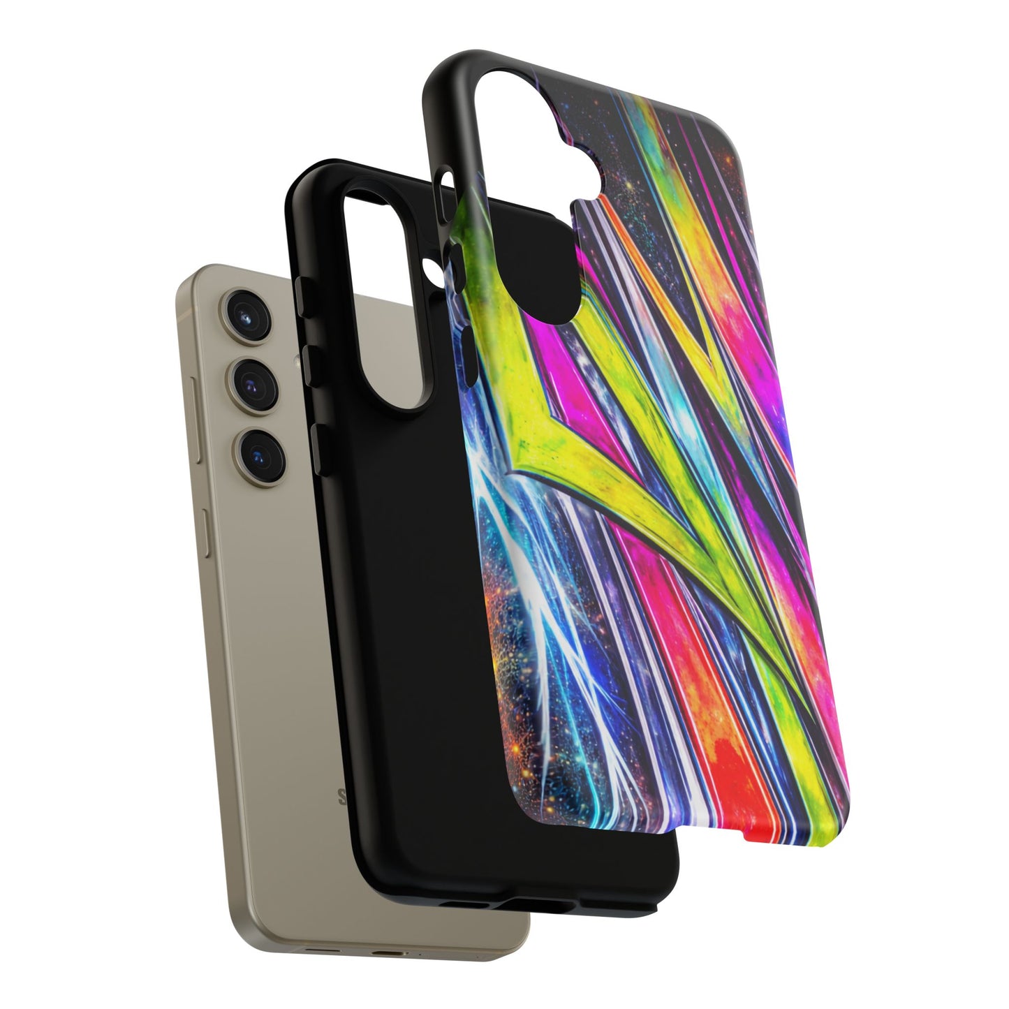 Neon Graffiti Phone Case | Tough Case, Vivid Abstract Street Art