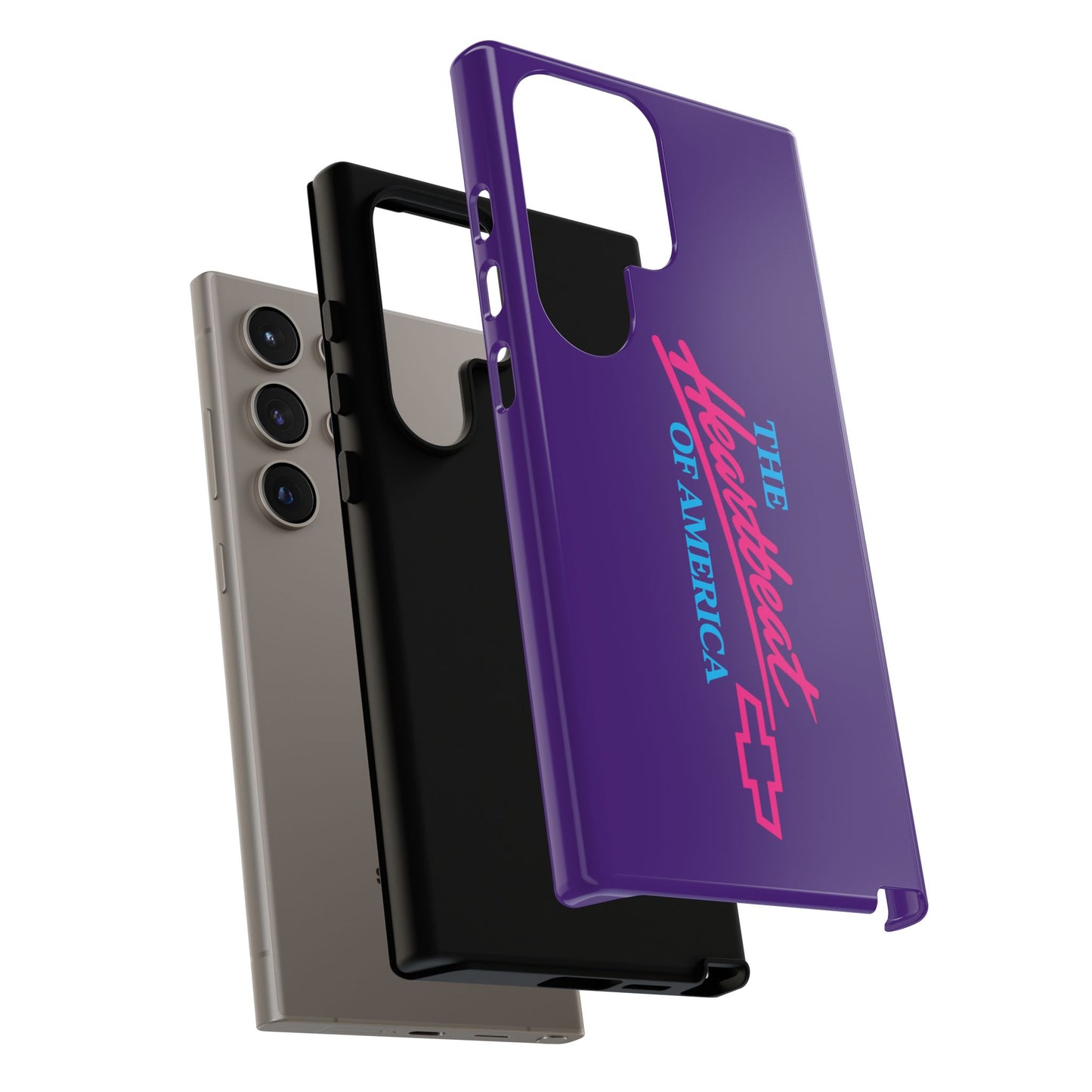 Purple  “The Heartbeat of America” Retro Chevy Logo, Slim Protective Cover