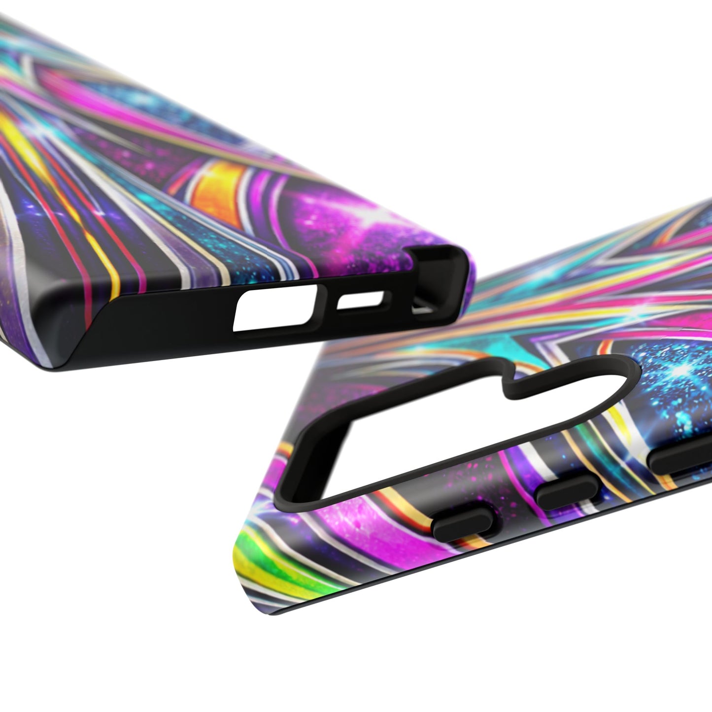 Custom Lowrider Pinstripe Swirl Tough Phone Case – Impact Resistant