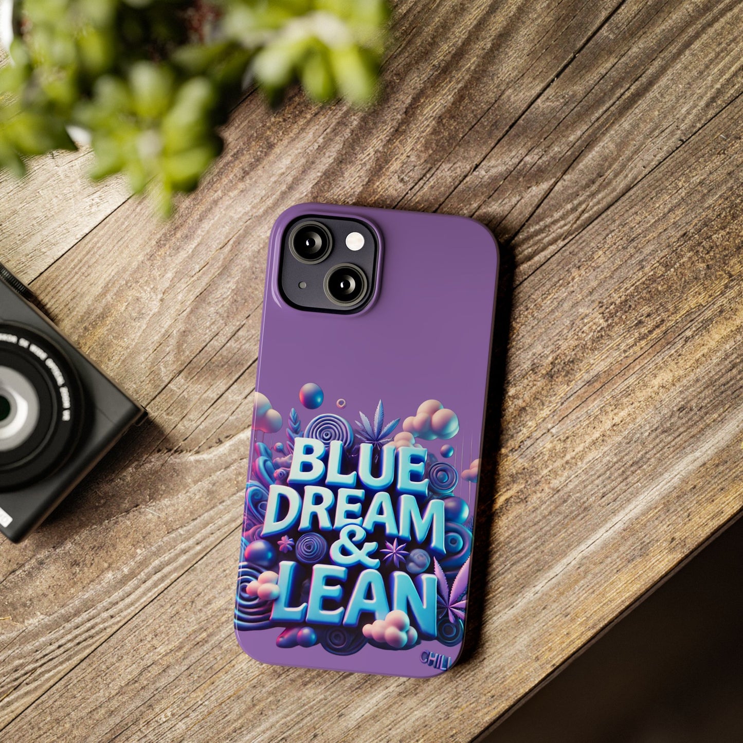 Vibrant Slim Phone Cases - 'Blue Dream & Lean' Design for Trendsetters
