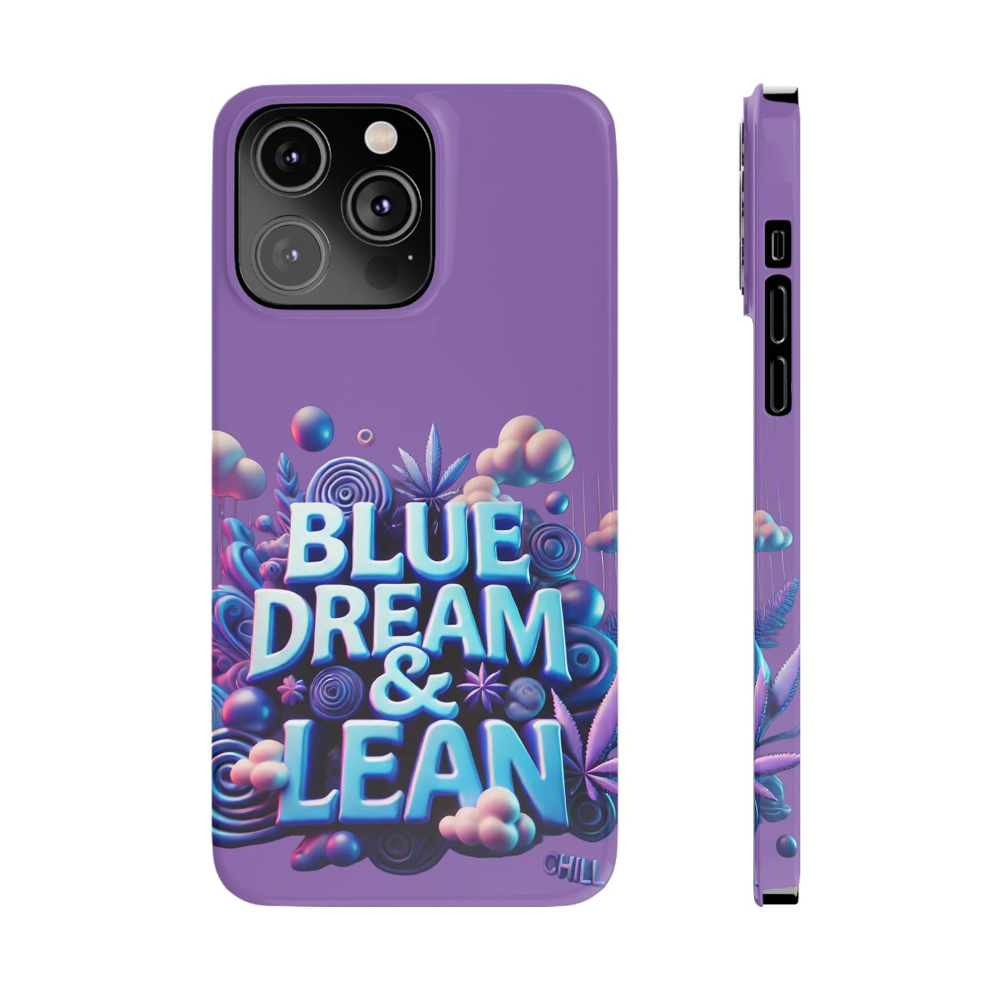 Vibrant Slim Phone Cases - 'Blue Dream & Lean' Design for Trendsetters