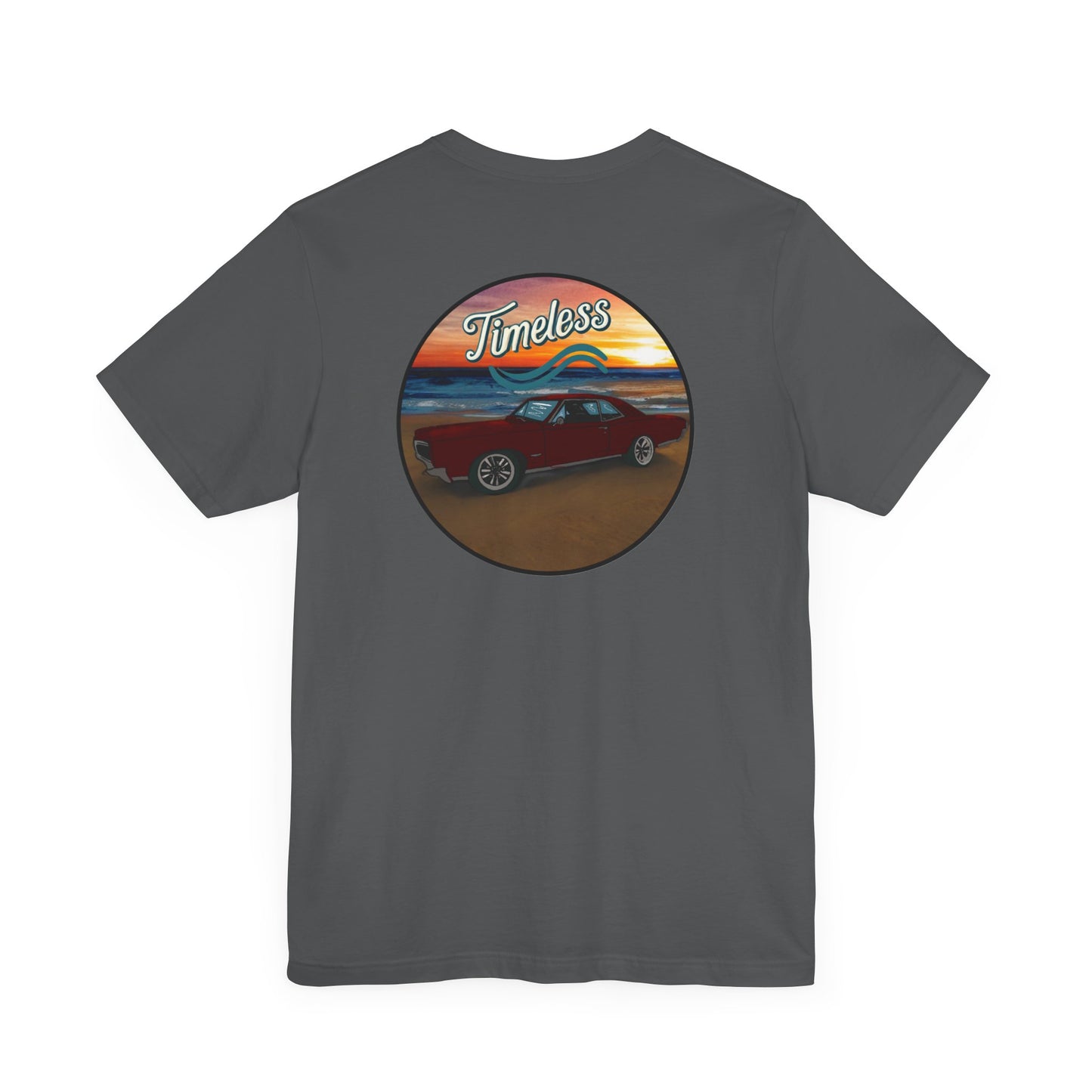 Vintage GTO on Beach Unisex Tee, Muscle Car Lover Gift, Classic Car Enthusiast