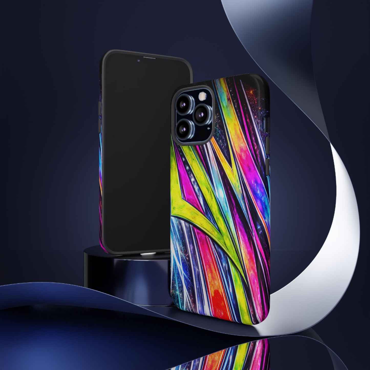 Neon Graffiti Phone Case | Tough Case, Vivid Abstract Street Art