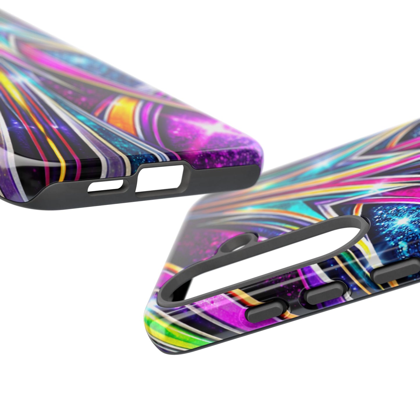 Custom Lowrider Pinstripe Swirl Tough Phone Case – Impact Resistant