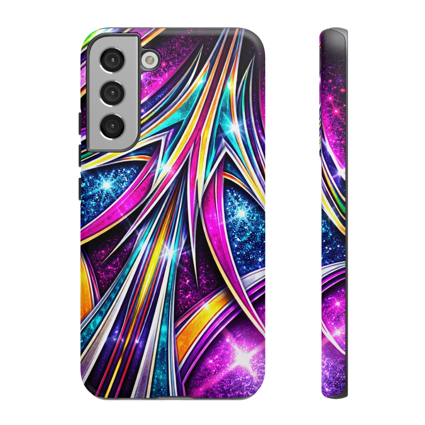 Custom Lowrider Pinstripe Swirl Tough Phone Case – Impact Resistant