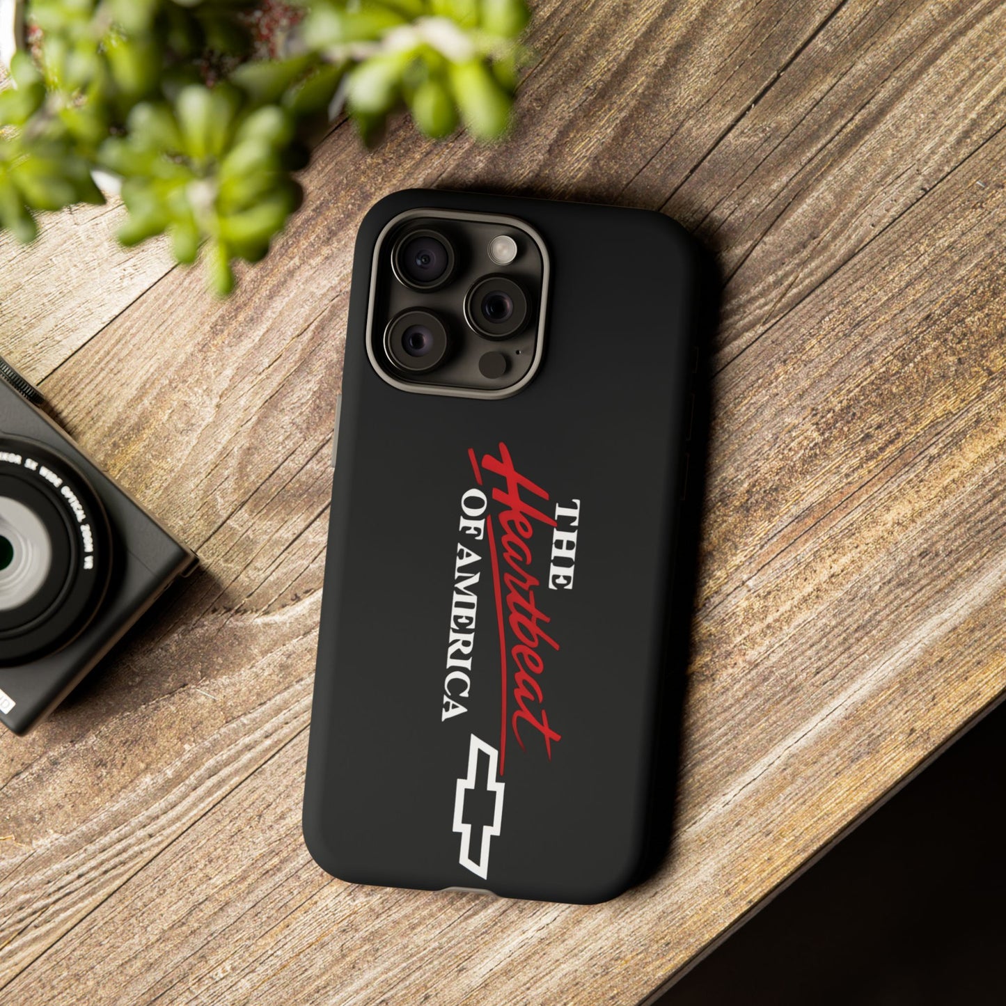 Chevy Phone Case, Tough Cases for Car Lovers, Vintage Style Cover, Heartbeat