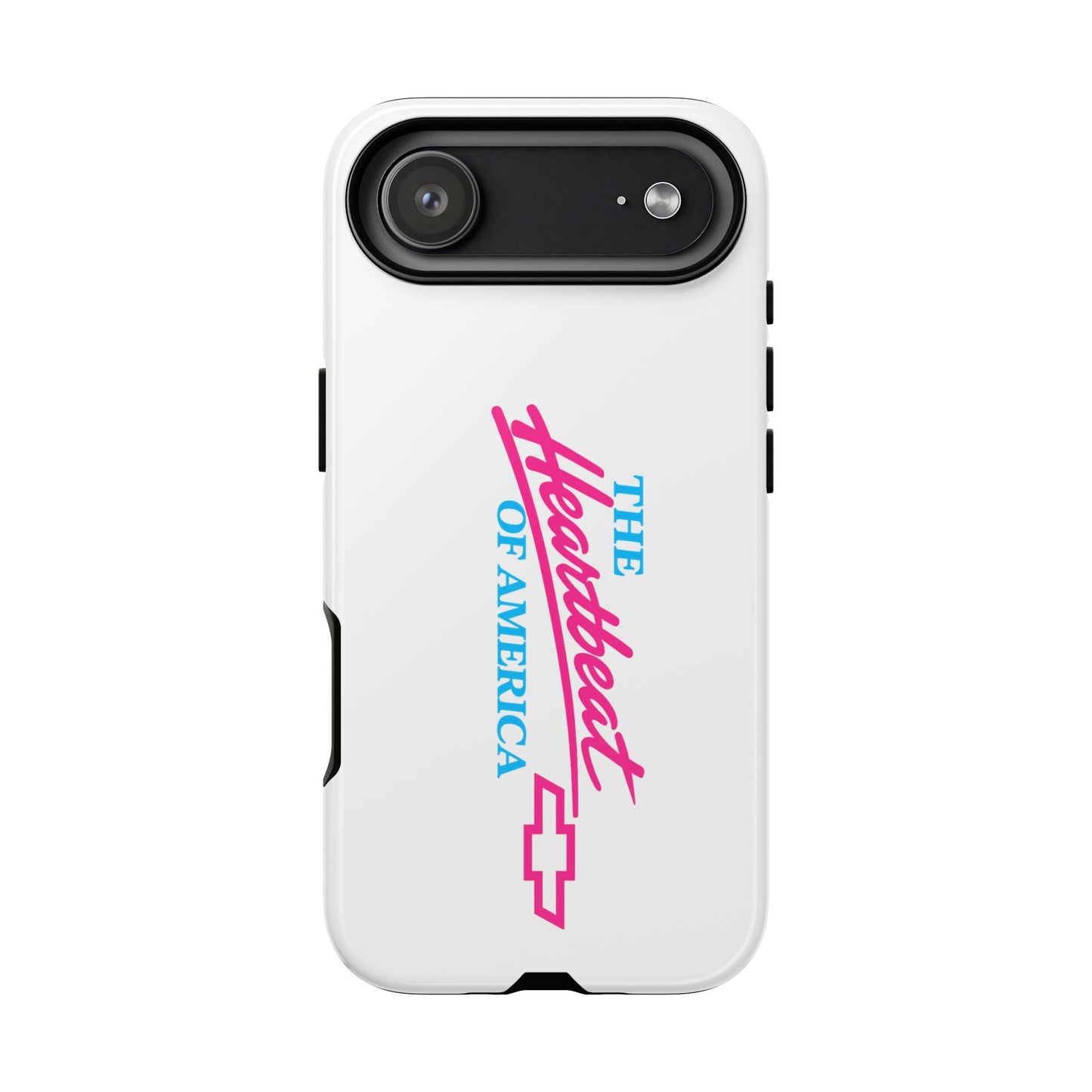 White  “The Heartbeat of America” Retro Chevy Logo, Slim Protective Cover
