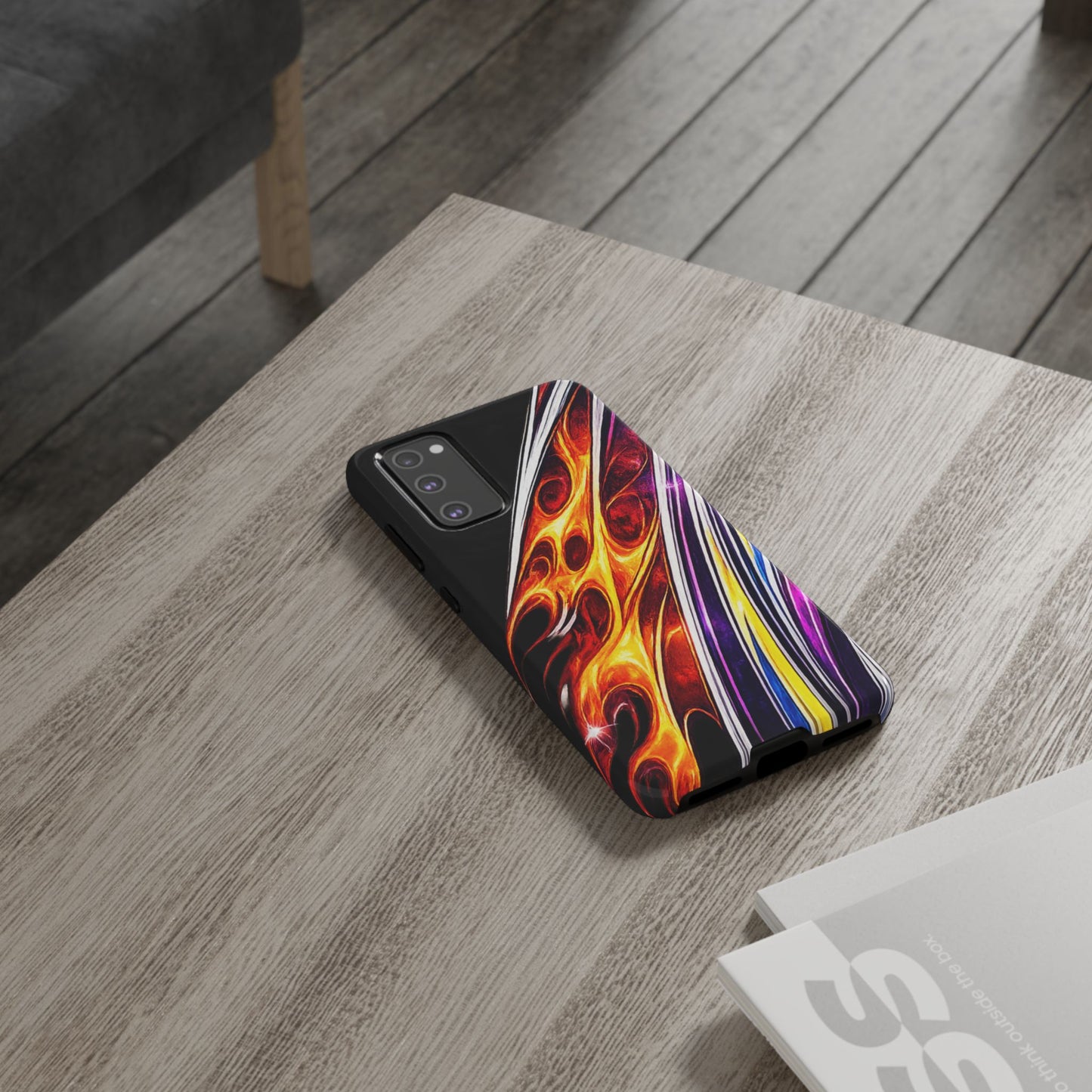 Flaming Abstract Stripes Tough Case | Colorful Phone Cover