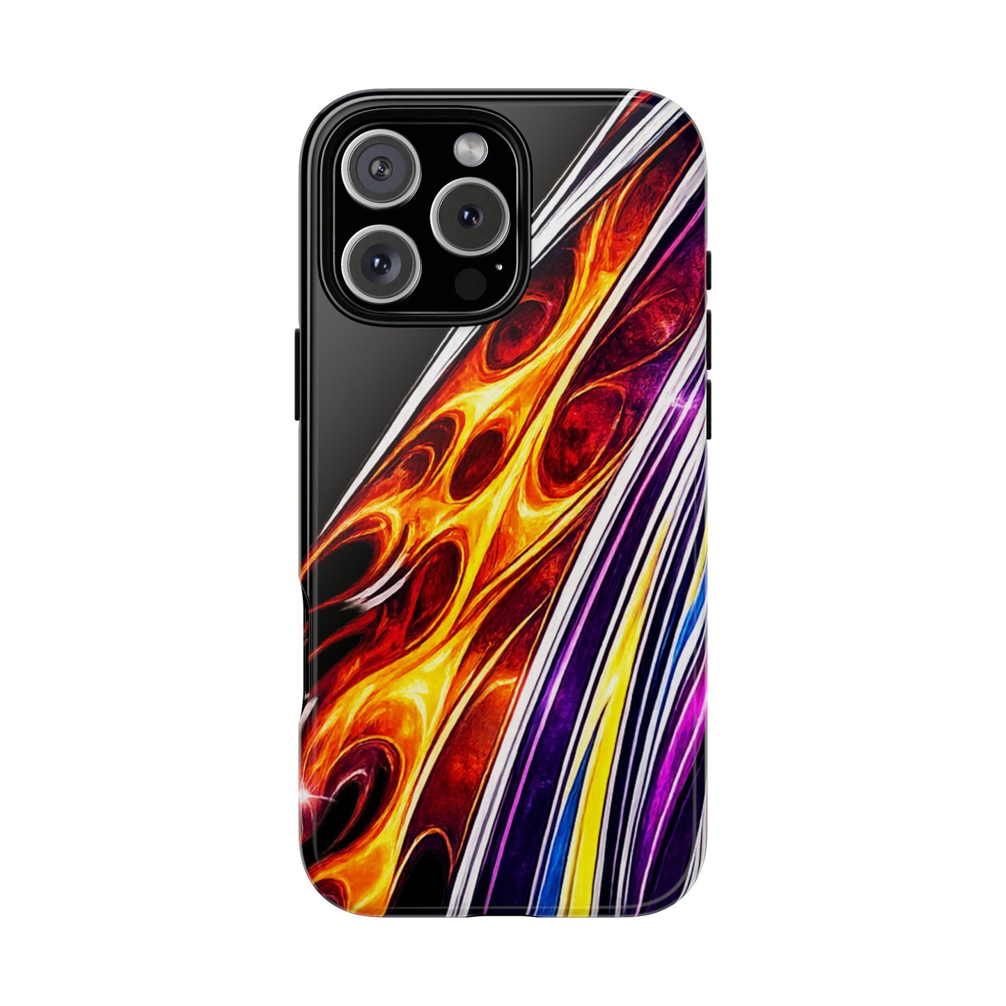 Flaming Abstract Stripes Tough Case | Colorful Phone Cover