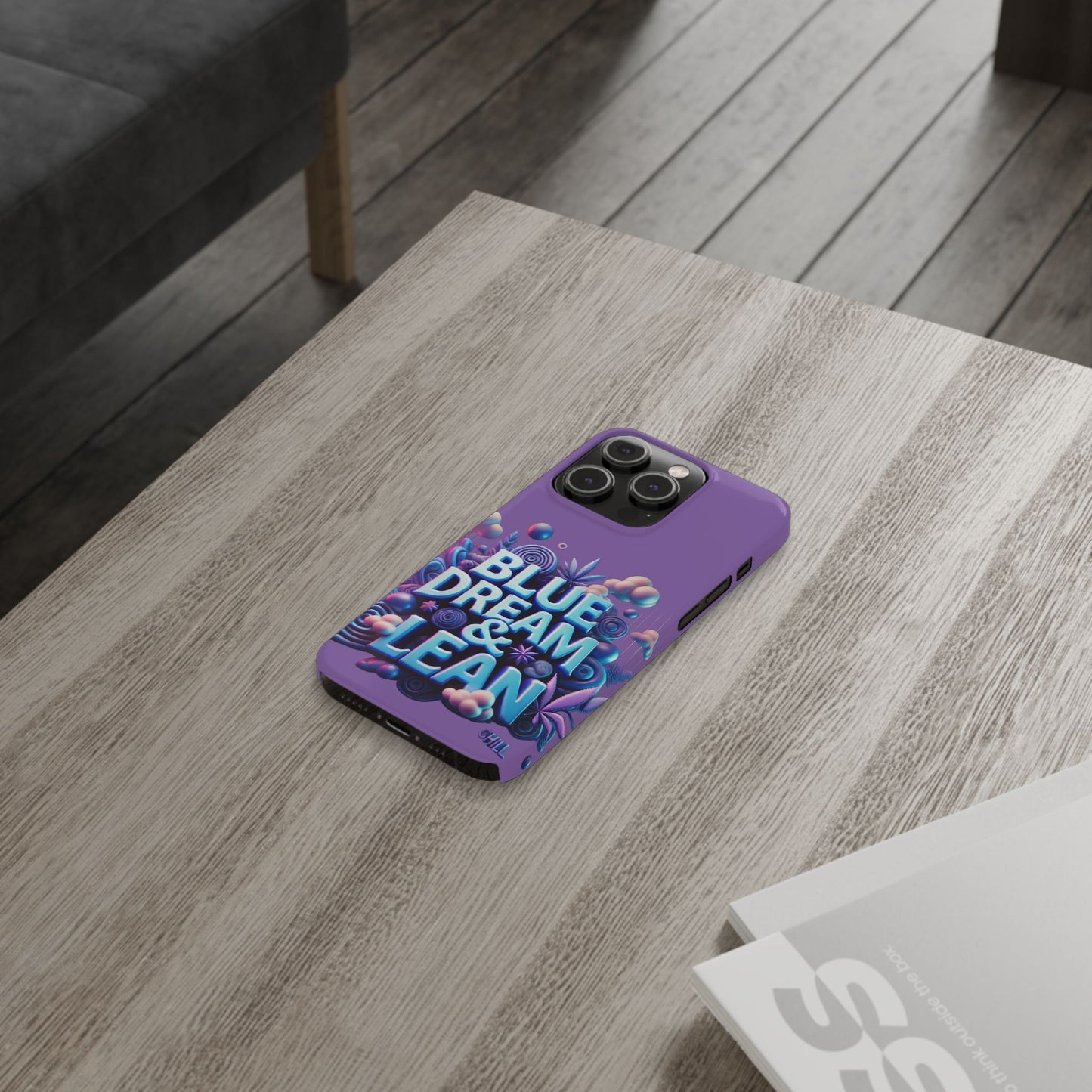 Vibrant Slim Phone Cases - 'Blue Dream & Lean' Design for Trendsetters