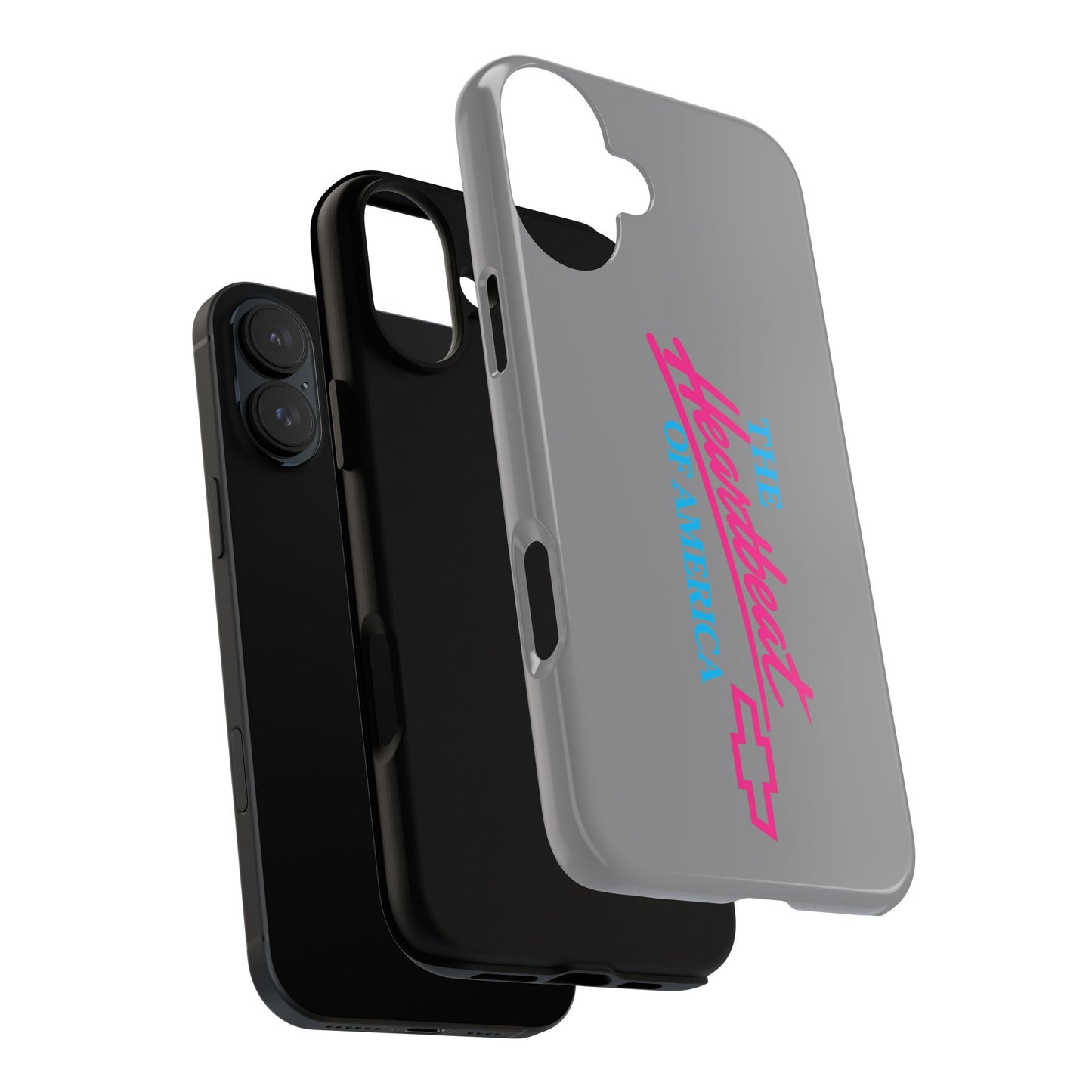 Silver “The Heartbeat of America” Retro Chevy Logo, Slim Protective Cover