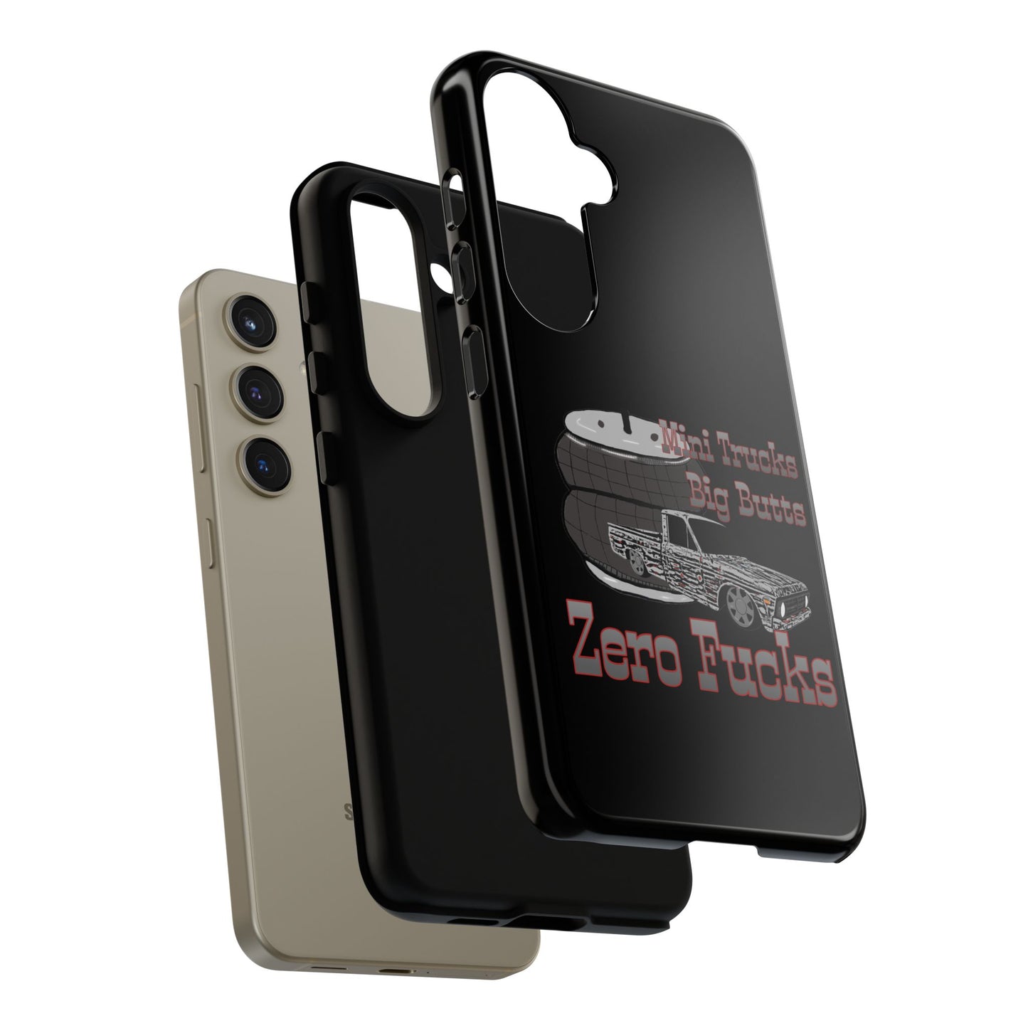 Funny Phone Case - Mini Trucks Big Butts Zero F@cks, Gift for Truck Lovers, Car