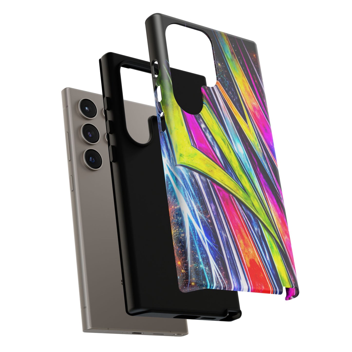 Neon Graffiti Phone Case | Tough Case, Vivid Abstract Street Art