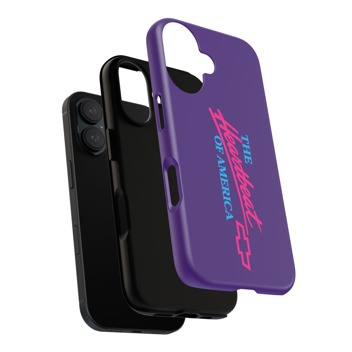Purple  “The Heartbeat of America” Retro Chevy Logo, Slim Protective Cover