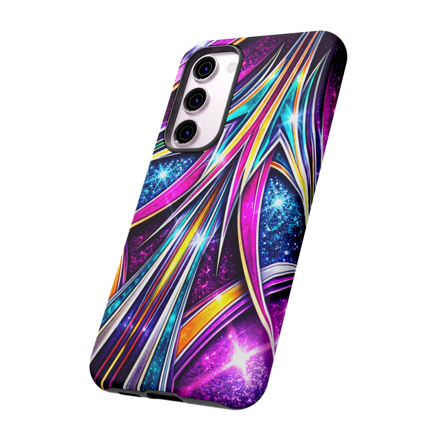 Custom Lowrider Pinstripe Swirl Tough Phone Case – Impact Resistant