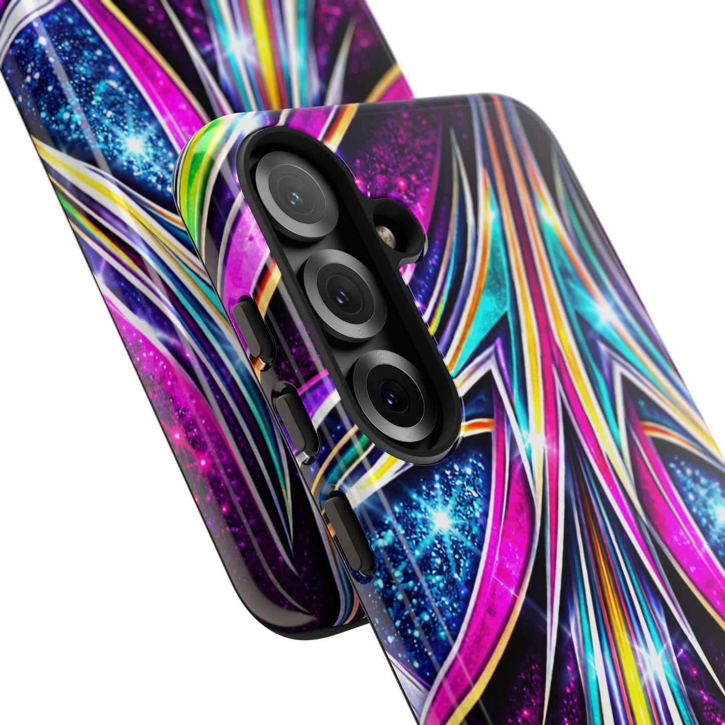 Custom Lowrider Pinstripe Swirl Tough Phone Case – Impact Resistant
