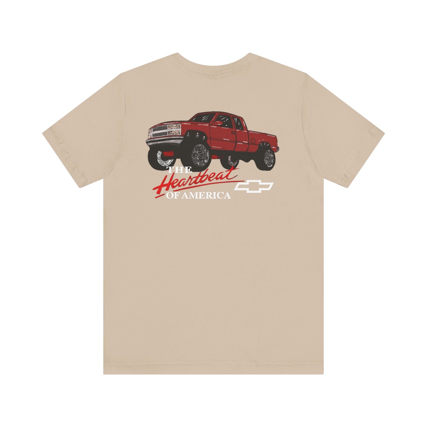 Heartbeat America Tee, Unisex Short Sleeve T-Shirt, Casual Vintage Style,