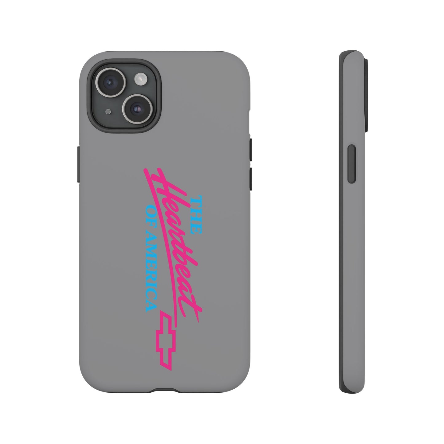 Silver “The Heartbeat of America” Retro Chevy Logo, Slim Protective Cover