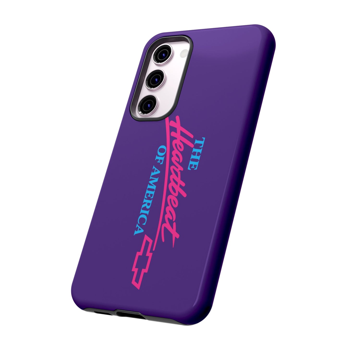 Purple  “The Heartbeat of America” Retro Chevy Logo, Slim Protective Cover