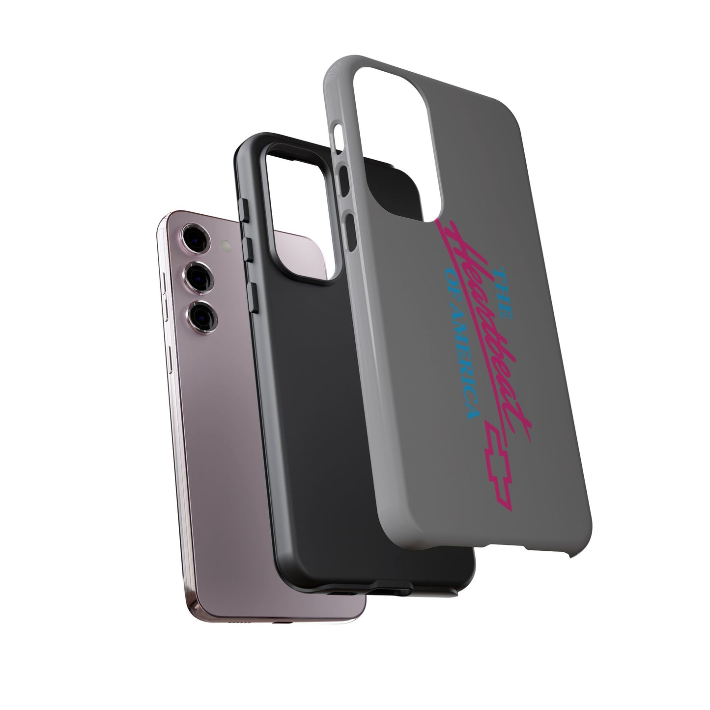 Silver “The Heartbeat of America” Retro Chevy Logo, Slim Protective Cover