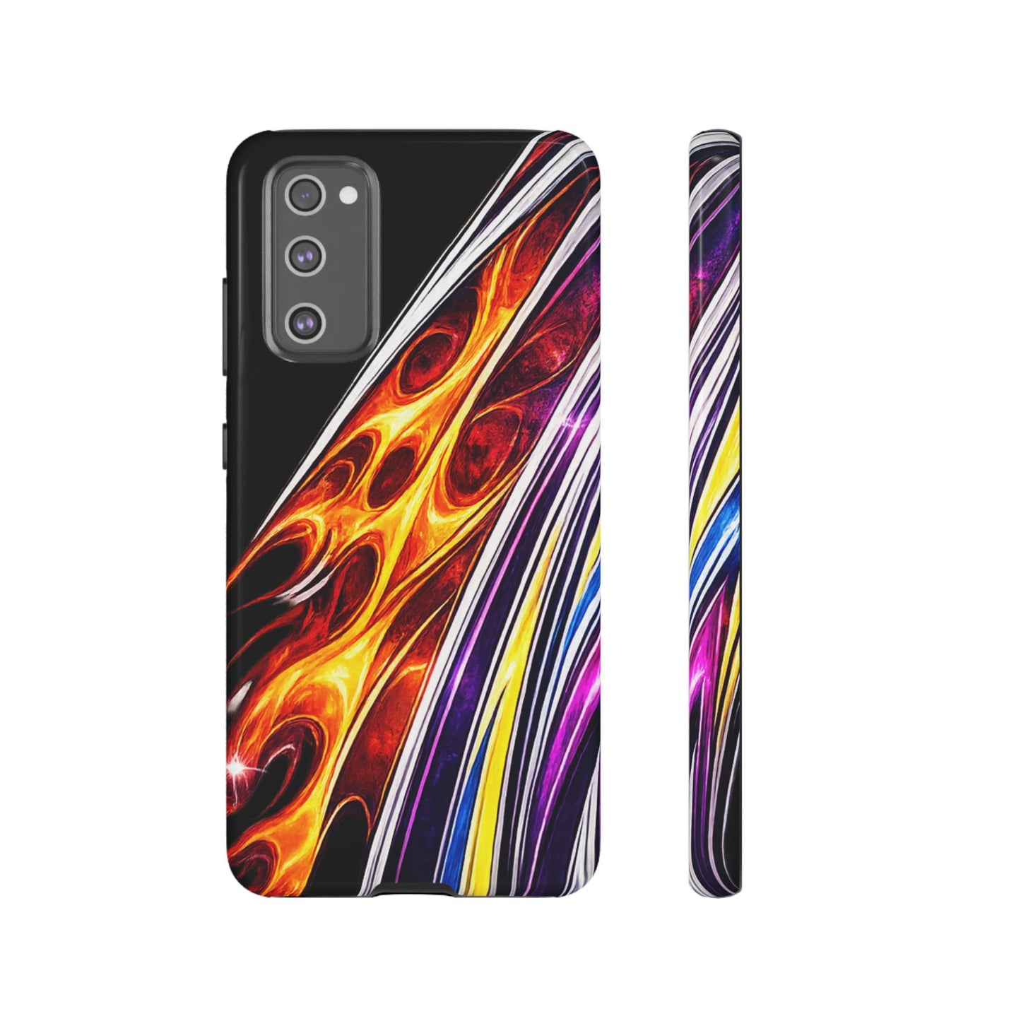 Flaming Abstract Stripes Tough Case | Colorful Phone Cover