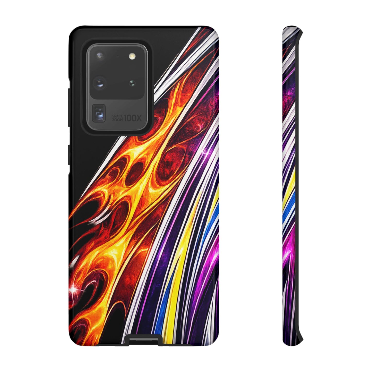 Flaming Abstract Stripes Tough Case | Colorful Phone Cover